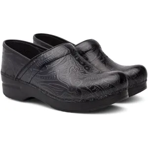 Dansko Women's Professional Clog in Black Tooled Dansko Women's Professional Clog in Black Tooled