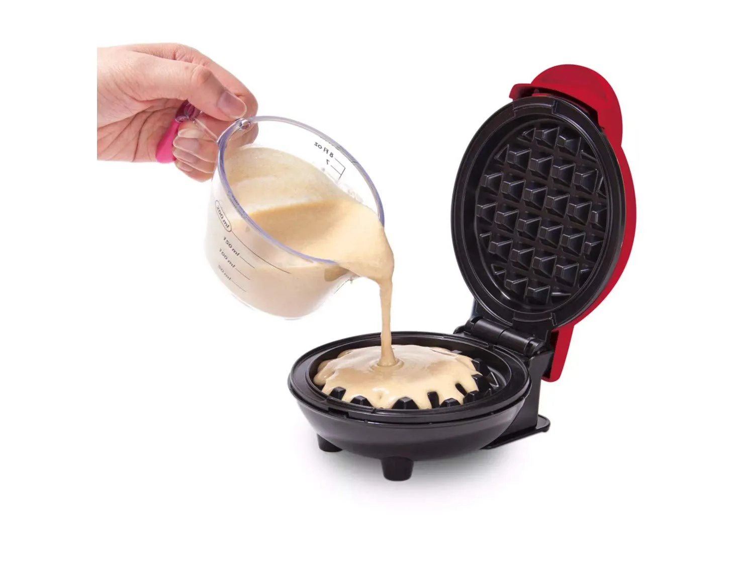 Dash Mini Waffle Maker 4 inch 350 Watts (Red) | No 1 Brand in US | Non-Stick Waffle Maker Machine | Dual Side Heating, Easy to Store |Housewarming Gift, Wedding Gift