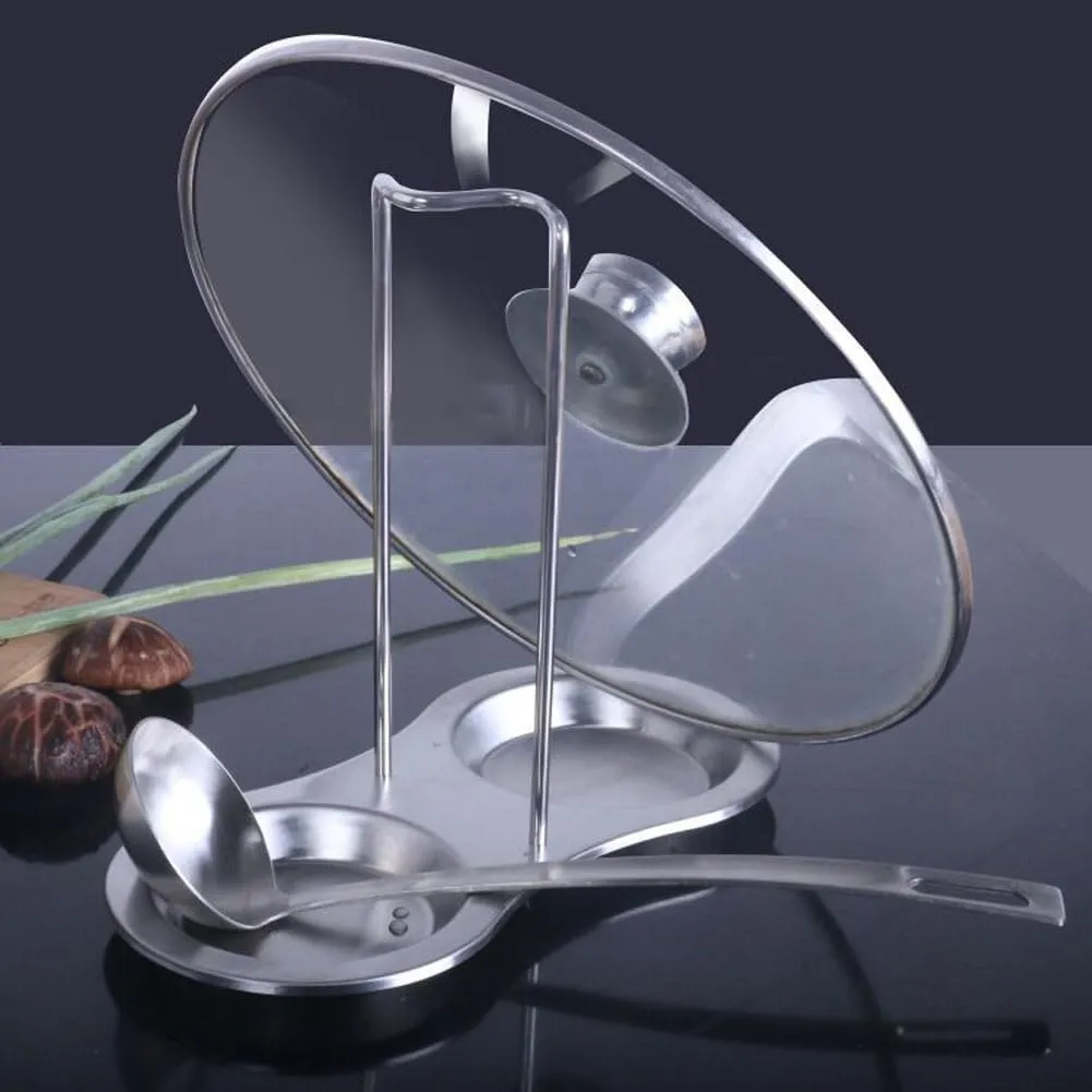 Detachable Stainless Steel Spoon Organizer Holder And Pot Lid Holder Hy-91