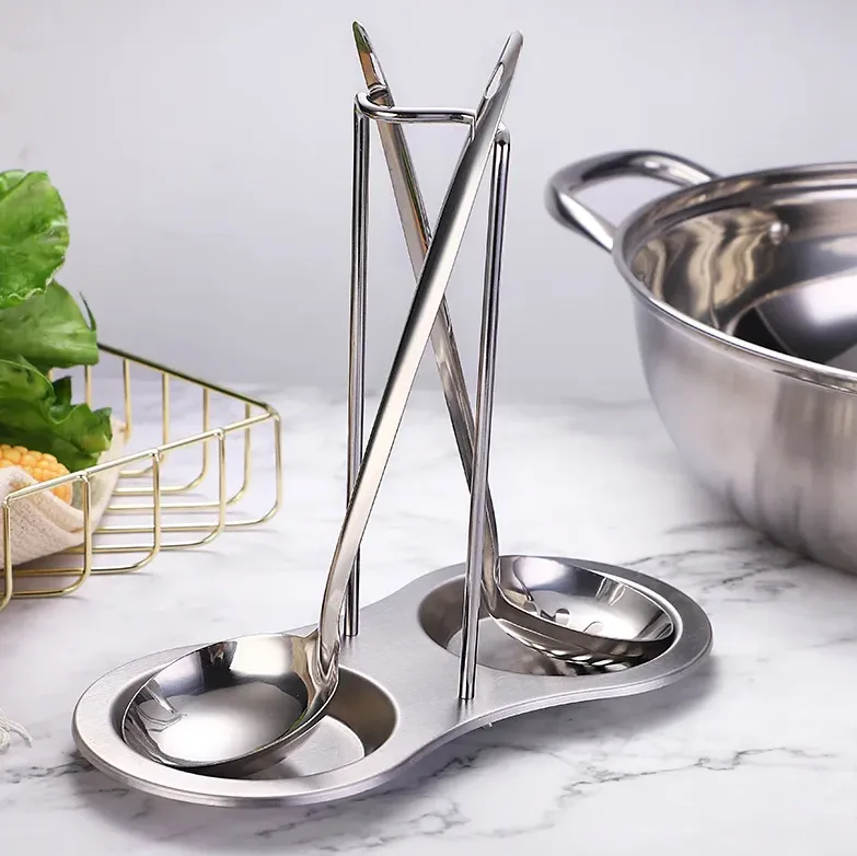 Detachable Stainless Steel Spoon Organizer Holder And Pot Lid Holder Hy-91