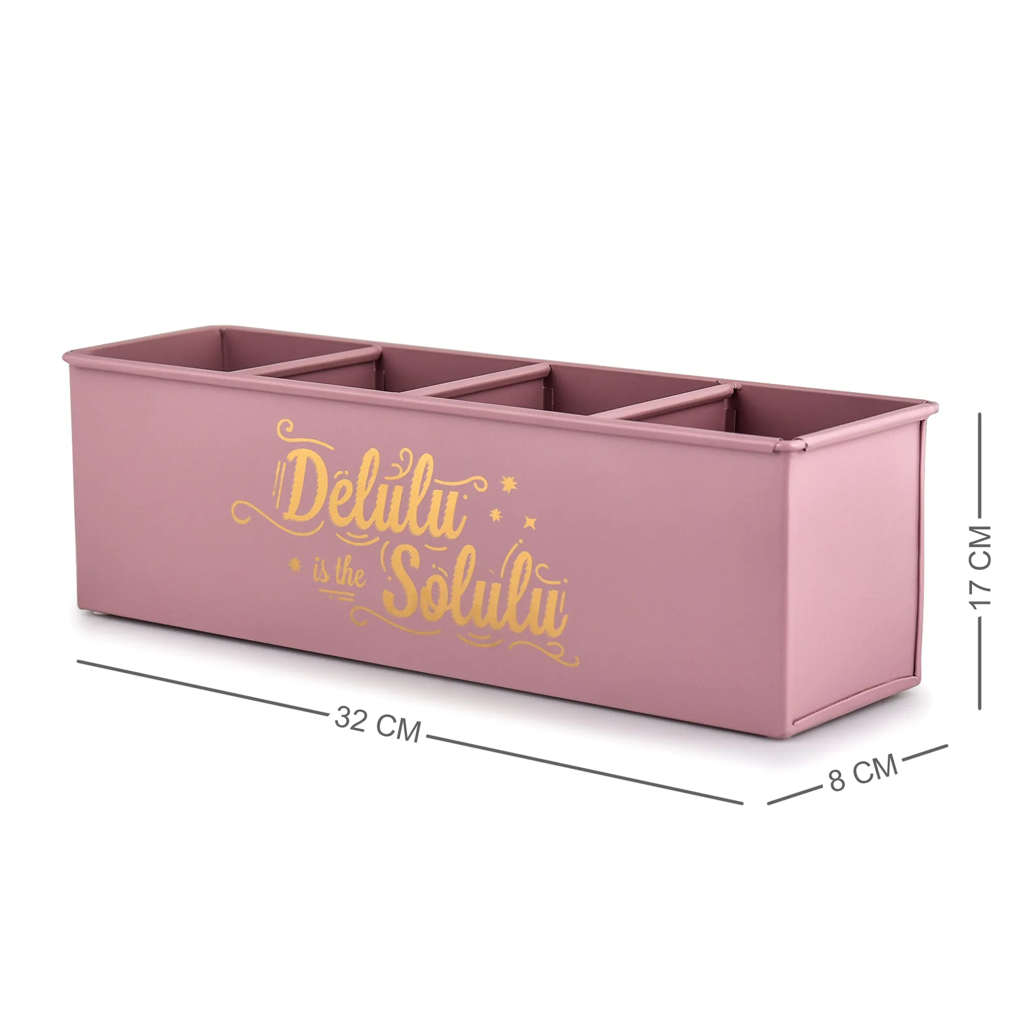 Elan Delulu Solulu All In One Multifunctional Office Supplies Desk Organizer- Mauve
