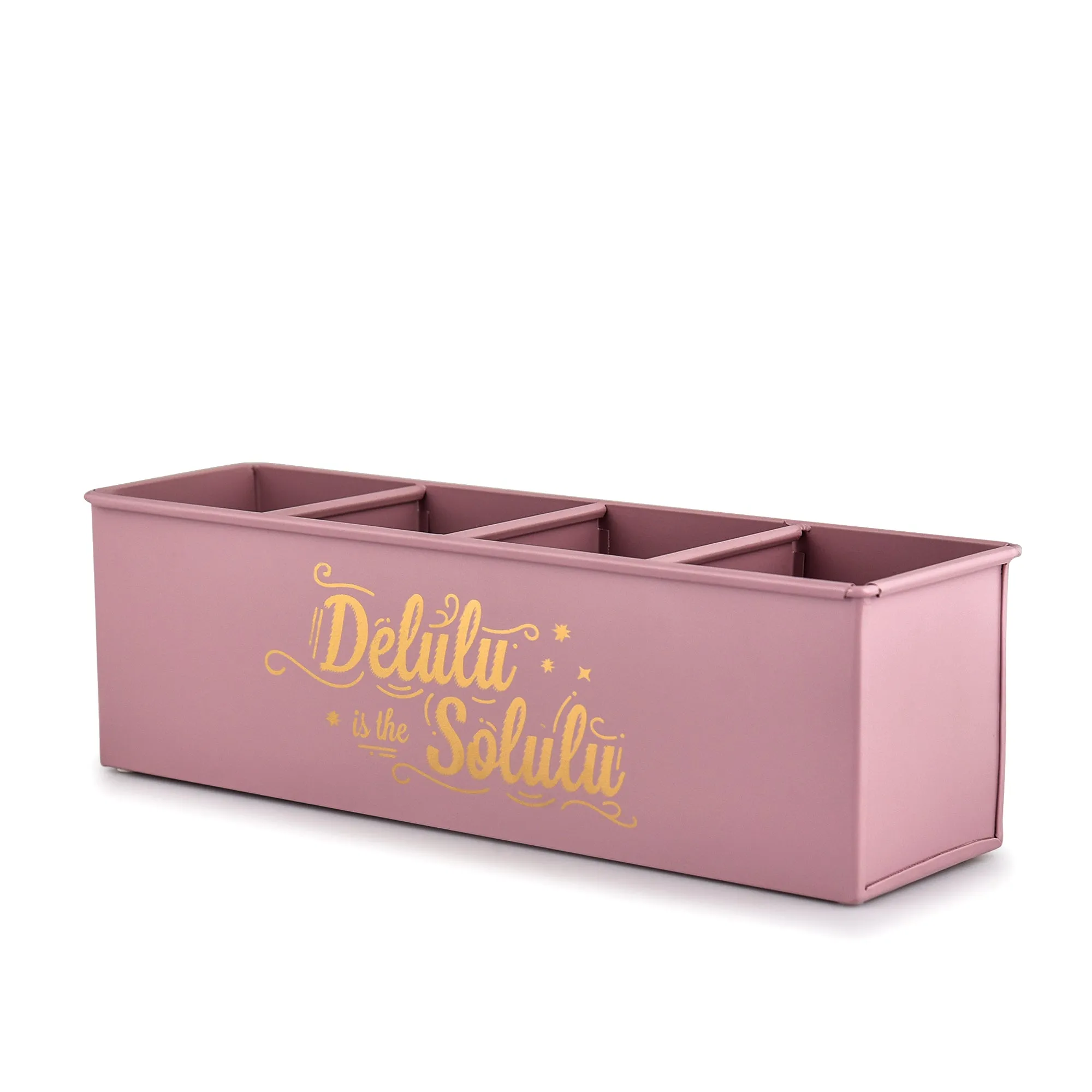Elan Delulu Solulu All In One Multifunctional Office Supplies Desk Organizer- Mauve
