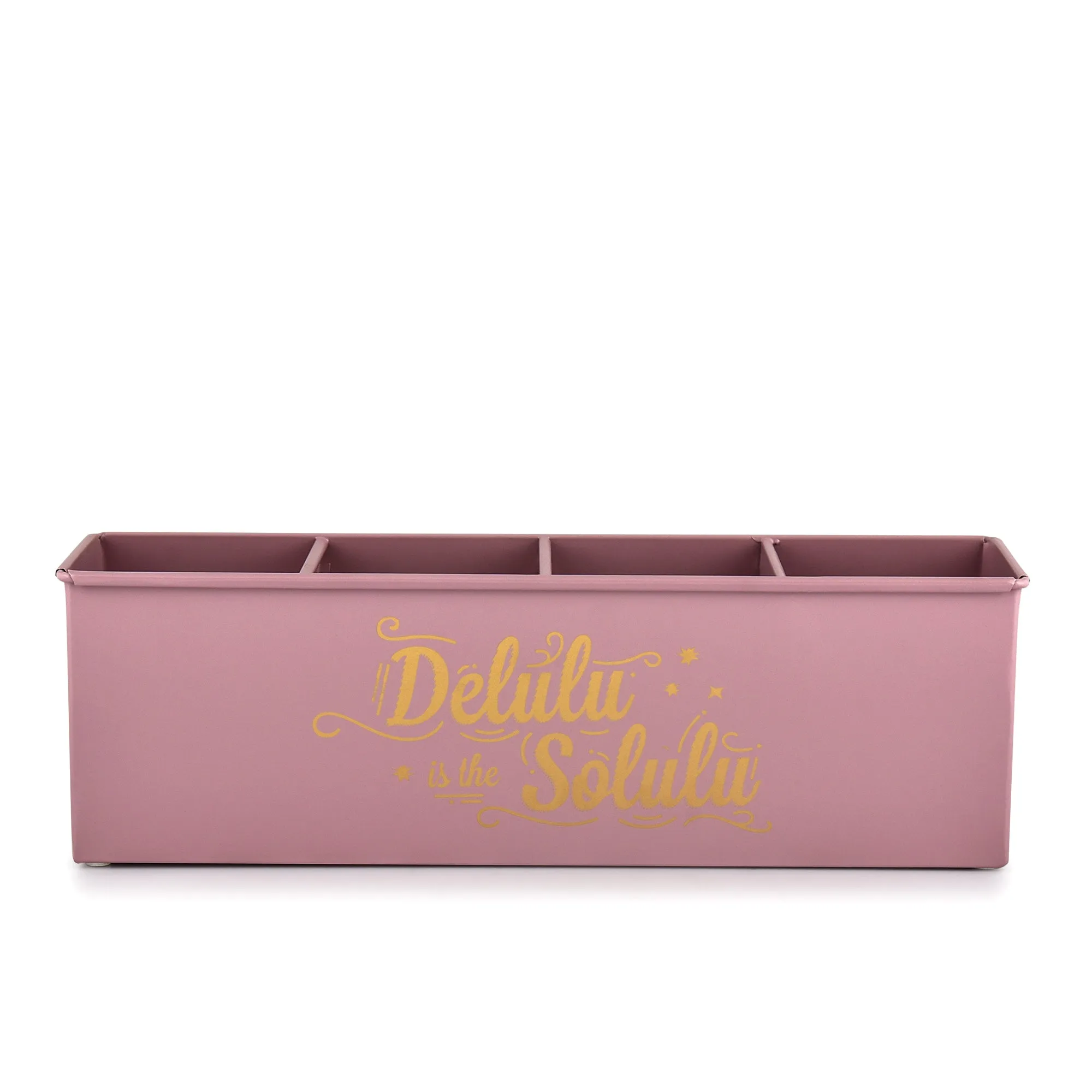 Elan Delulu Solulu All In One Multifunctional Office Supplies Desk Organizer- Mauve