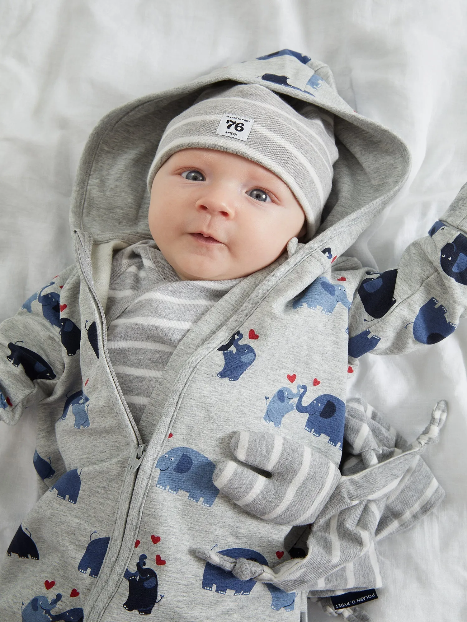 Elephants & Hearts Baby All-in-one