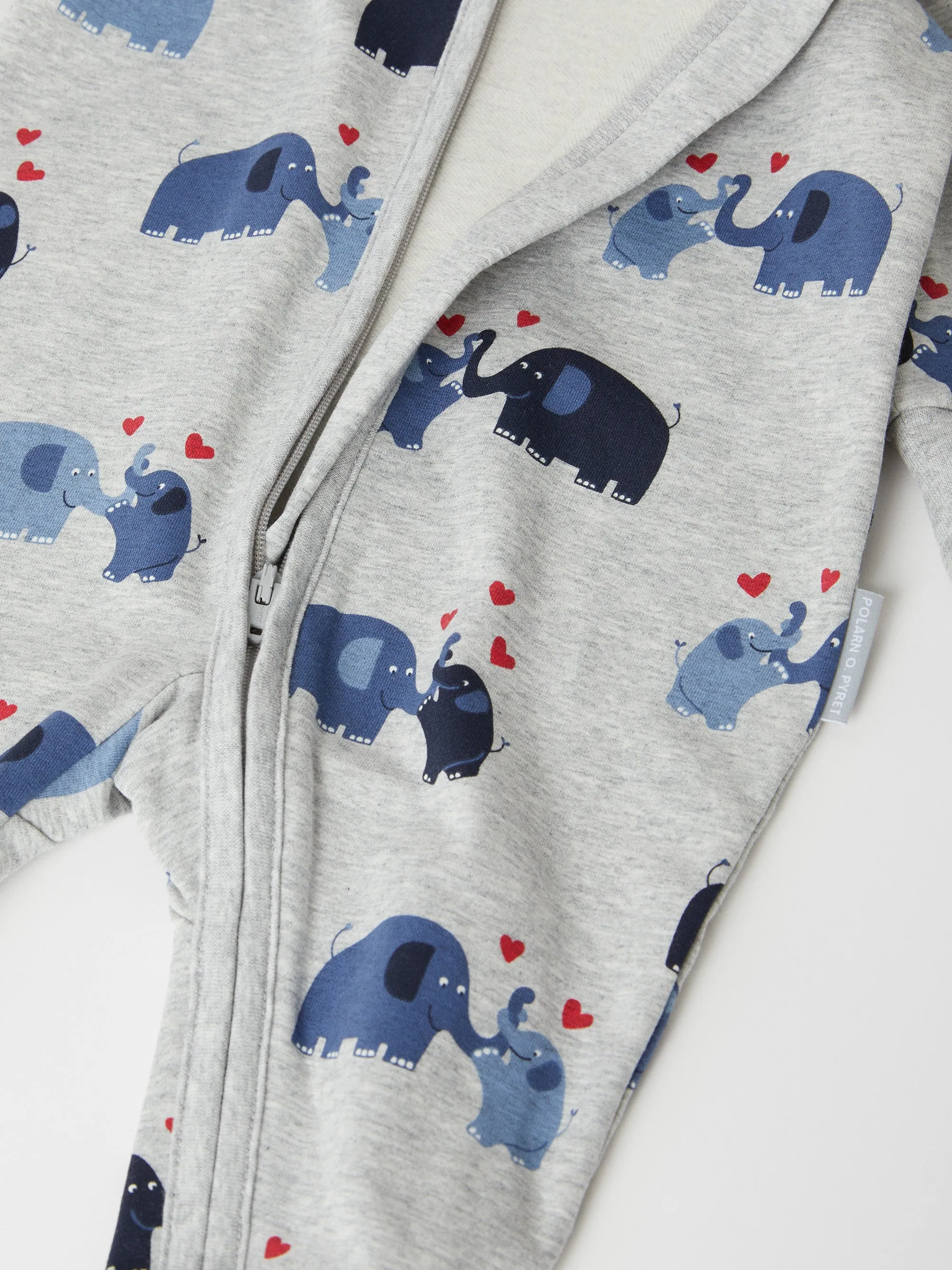 Elephants & Hearts Baby All-in-one