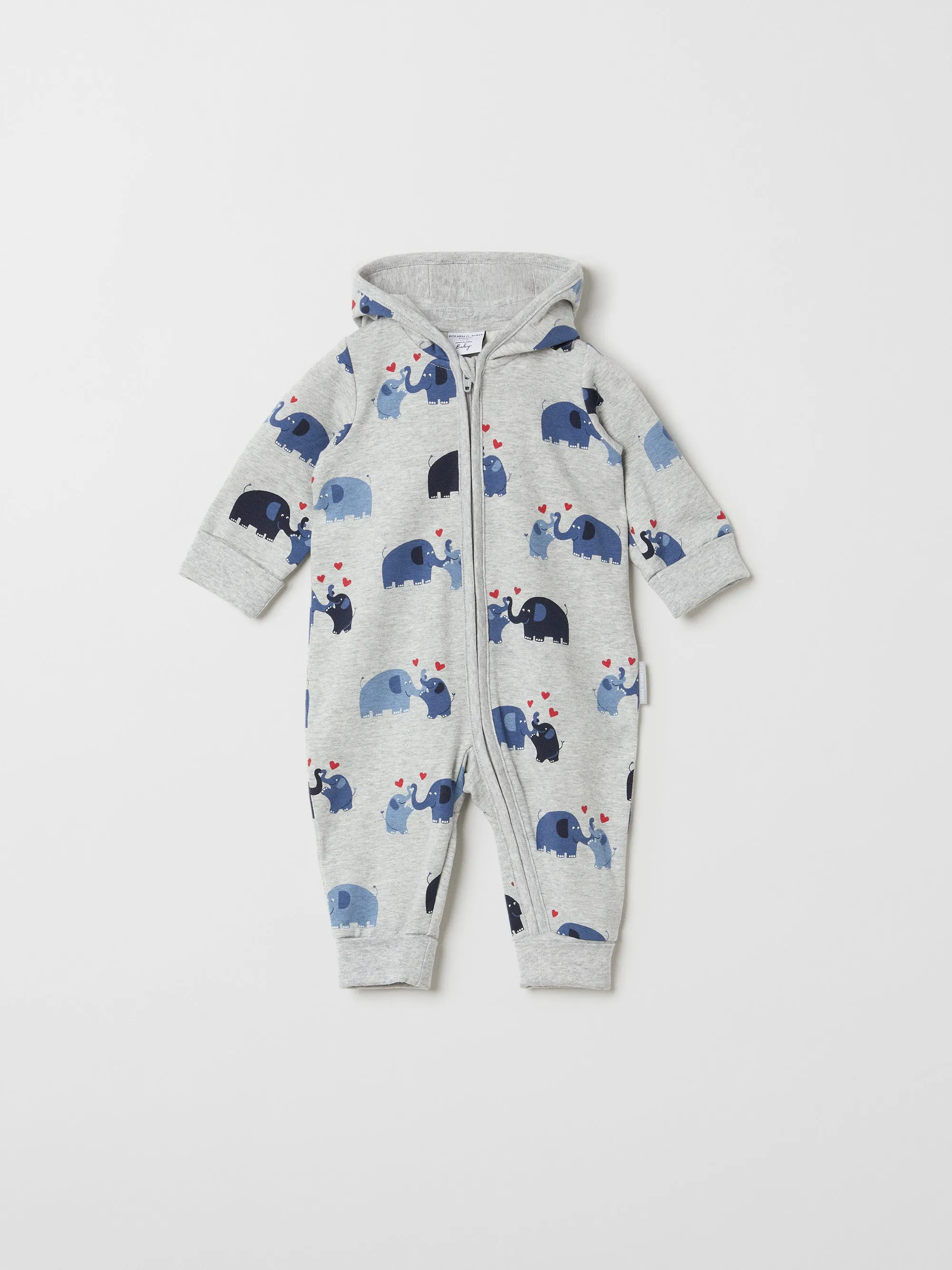 Elephants & Hearts Baby All-in-one