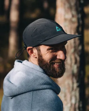 Emerge 5 Panel Trail Cap - Black Emerge 5 Panel Trail Cap - Black