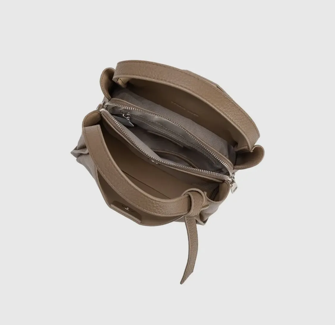 Felicity Taupe Vegan Top Handle Bag