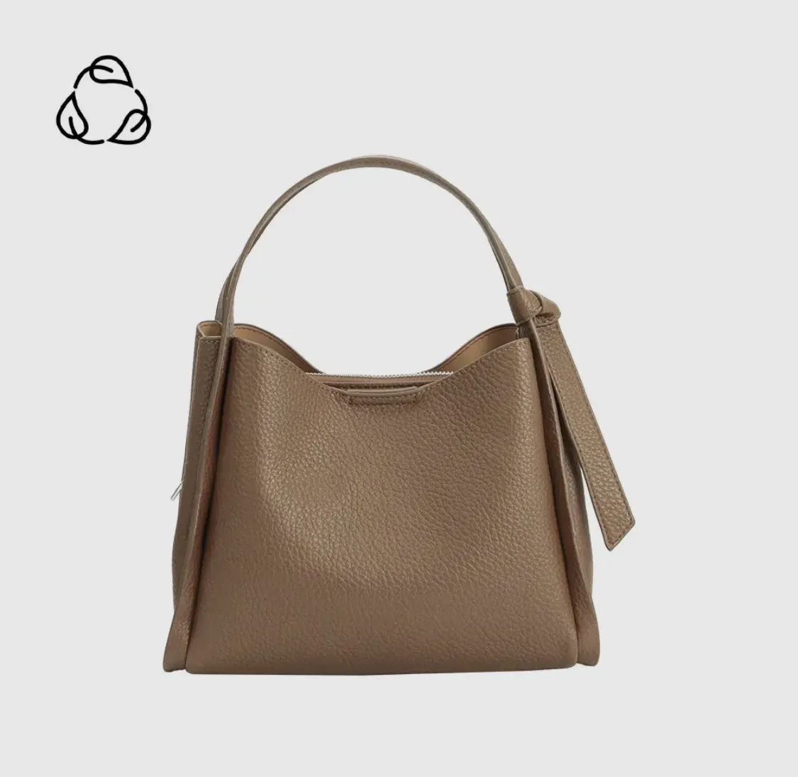 Felicity Taupe Vegan Top Handle Bag