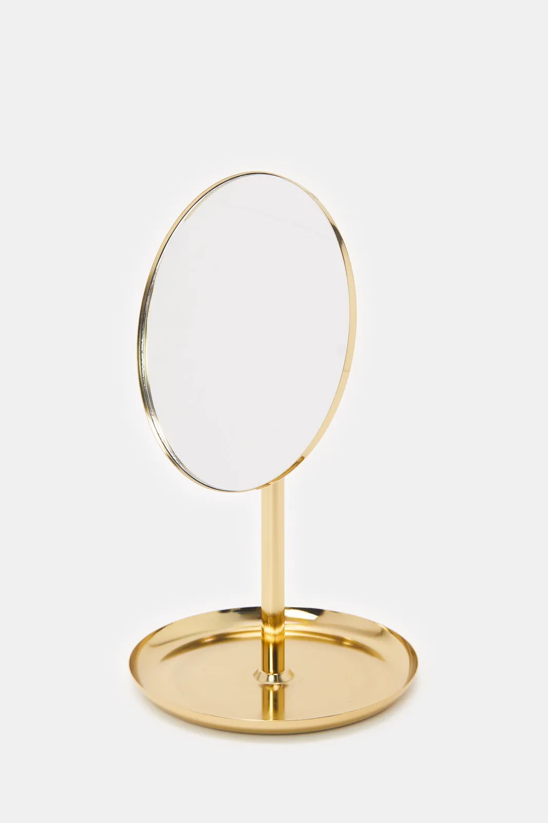 Gold Single Side Mirror With A Tray