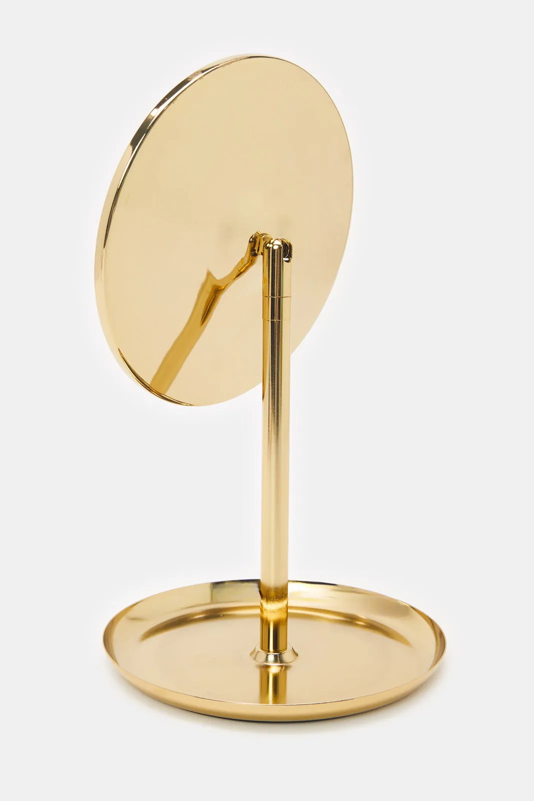 Gold Single Side Mirror With A Tray