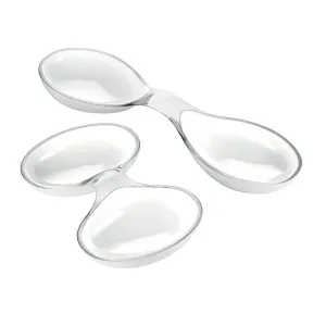 Guzzini White TWO-TONE INTERLOCKING DISHES 2pc Guzzini White TWO-TONE INTERLOCKING DISHES 2pc