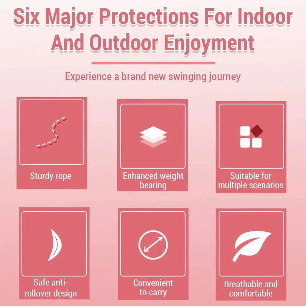 Hanging Pods Swing for Kids Hammock Chair Child Swing Hammock Chair with Inflatable Cushion for Indoor and Outdoor Use