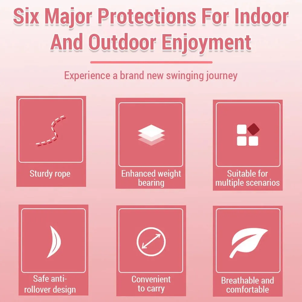 Hanging Pods Swing for Kids Hammock Chair Child Swing Hammock Chair with Inflatable Cushion for Indoor and Outdoor Use