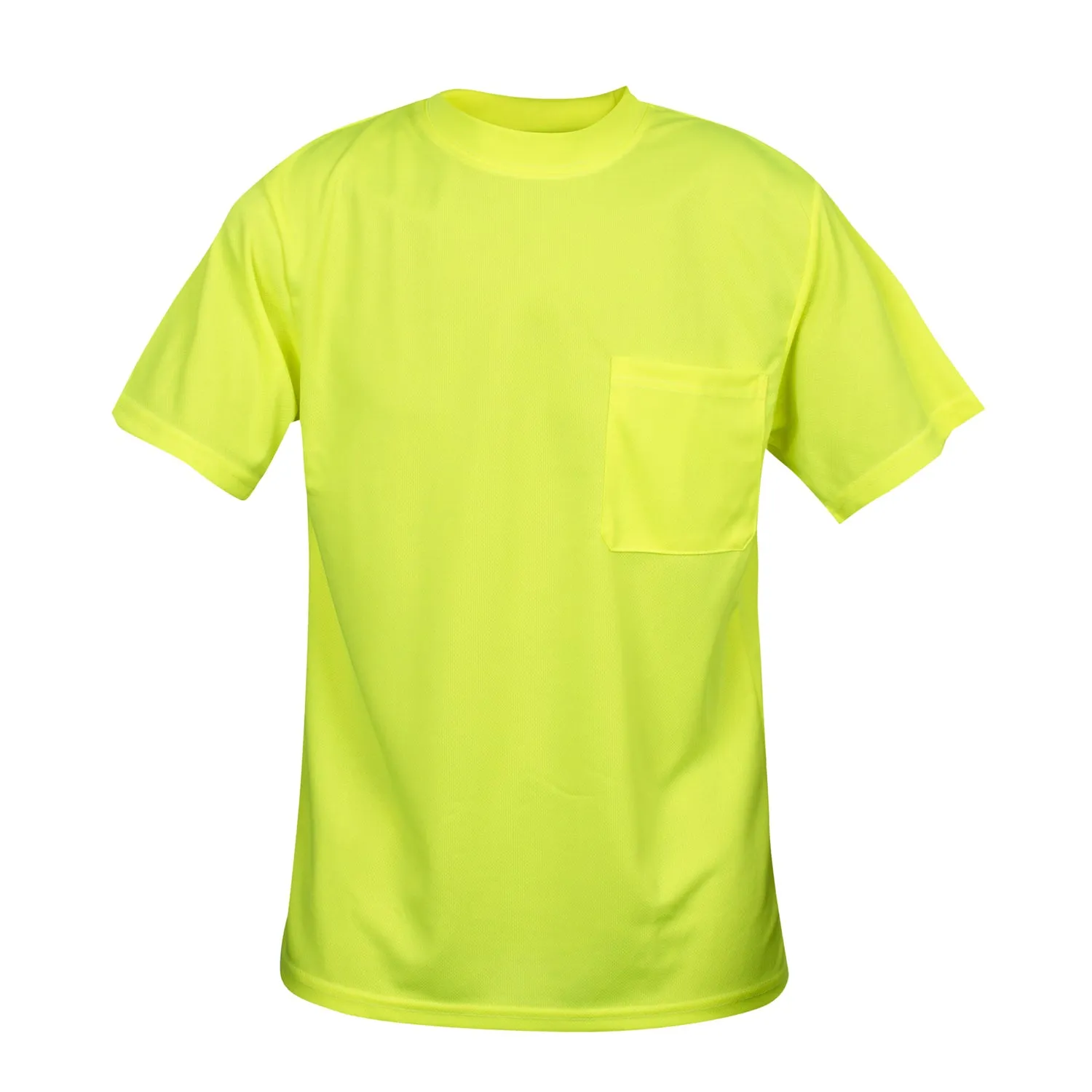 High-Visibility Safety T-Shirt, Polyester Mesh, Short Sleeve