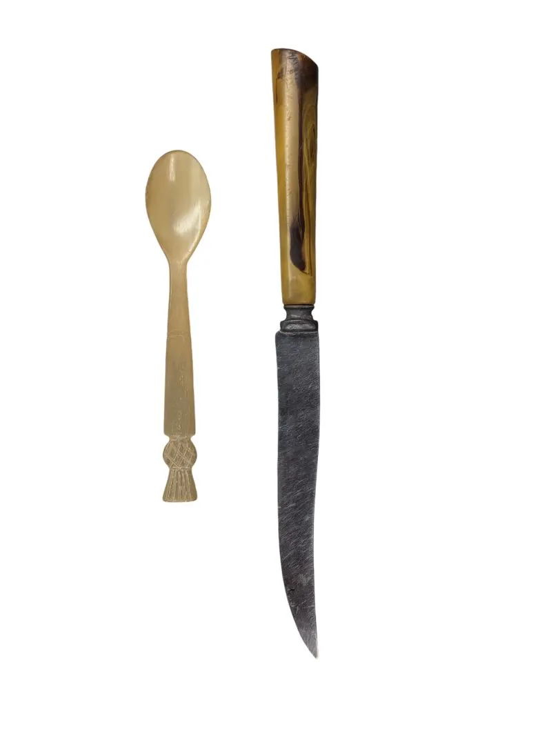 HORNCRAFT Pineapple Spoon & 1 knife