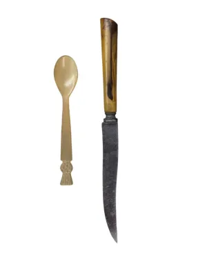 HORNCRAFT Pineapple Spoon & 1 knife HORNCRAFT Pineapple Spoon & 1 knife