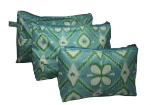 Ikat Bliss 3 Piece Cosmetic Cases Ikat Bliss 3 Piece Cosmetic Cases