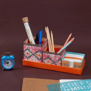 Kaleen Multicolor Small Desk Organiser Kaleen Multicolor Small Desk Organiser