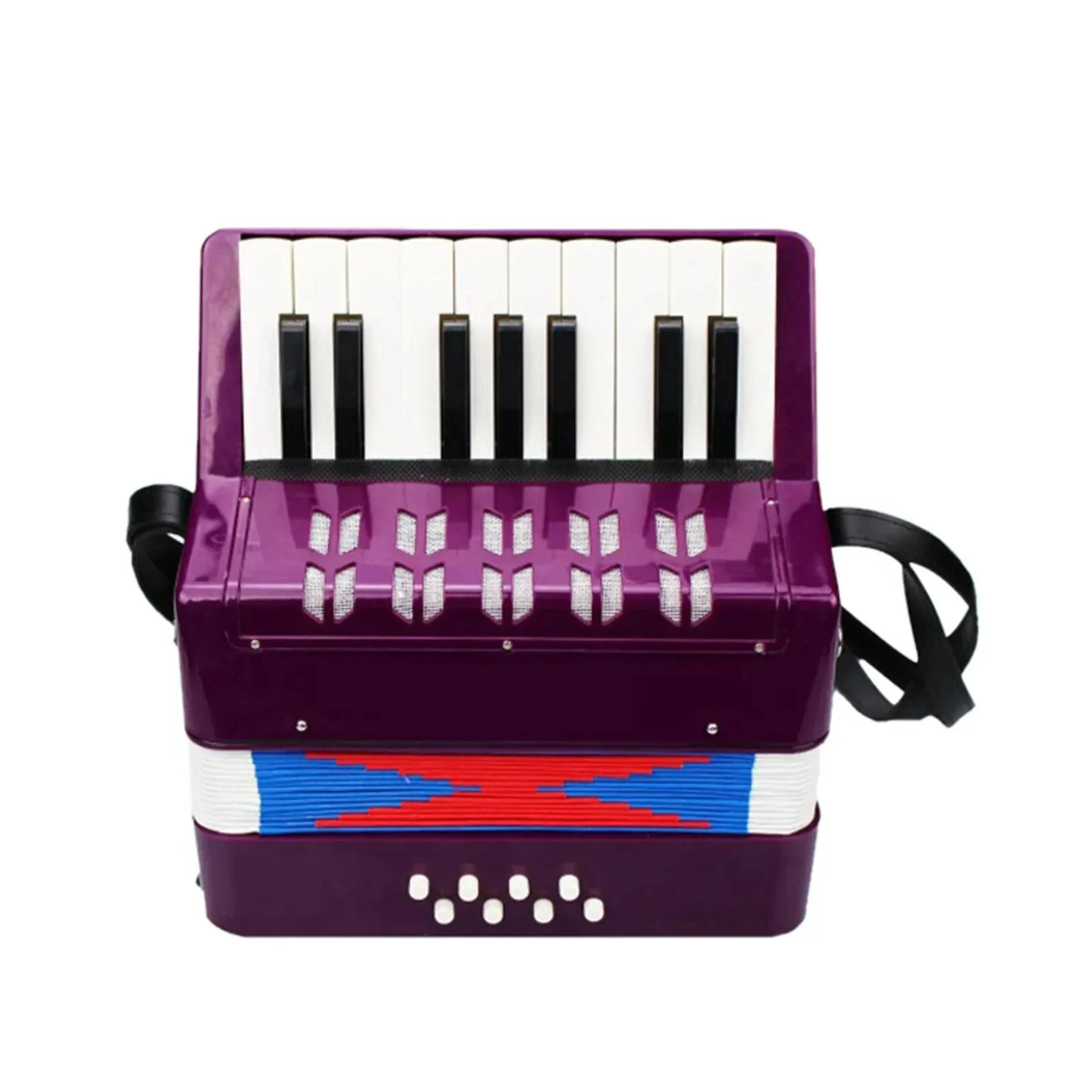 Kids Children Accordion 17-Key 8 Bass Mini Small Accordion Educational Musical Instrument for Beginner Birthday Gift