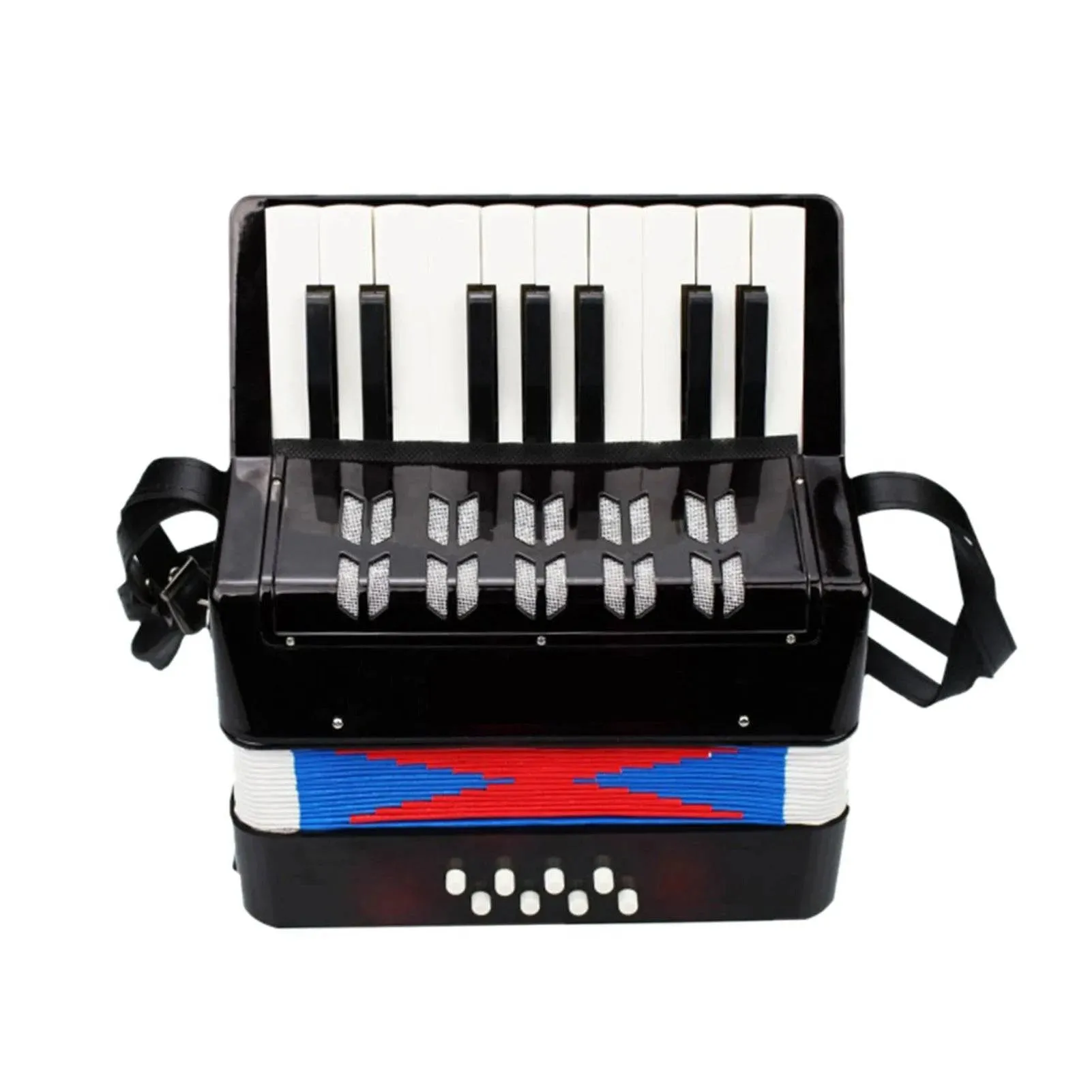 Kids Children Accordion 17-Key 8 Bass Mini Small Accordion Educational Musical Instrument for Beginner Birthday Gift