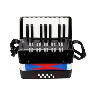 Kids Children Accordion 17-Key 8 Bass Mini Small Accordion Educational Musical Instrument for Beginner Birthday Gift