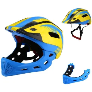 Kids Detachable Full Face Bike Helmet Breathable Ultralight Cycling Sports Safety Helmet for Bicycle Skateboard Scooter Kids Detachable Full Face Bike Helmet Breathable Ultralight Cycling Sports Safety Helmet for Bicycle Skateboard Scooter
