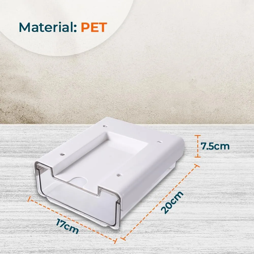 Kuber Industries Bottom Layer Small Drawer Storage Box|Plastic Cabinet Box For Storage|Pack of 2|White