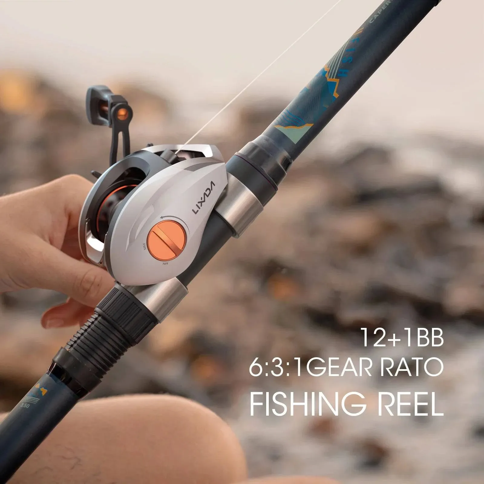 Lixada 12 1 Ball Bearings Baitcasting Reel Fishing Fly High Speed Fishing Reel with Magnetic Brake System Fishing wheel