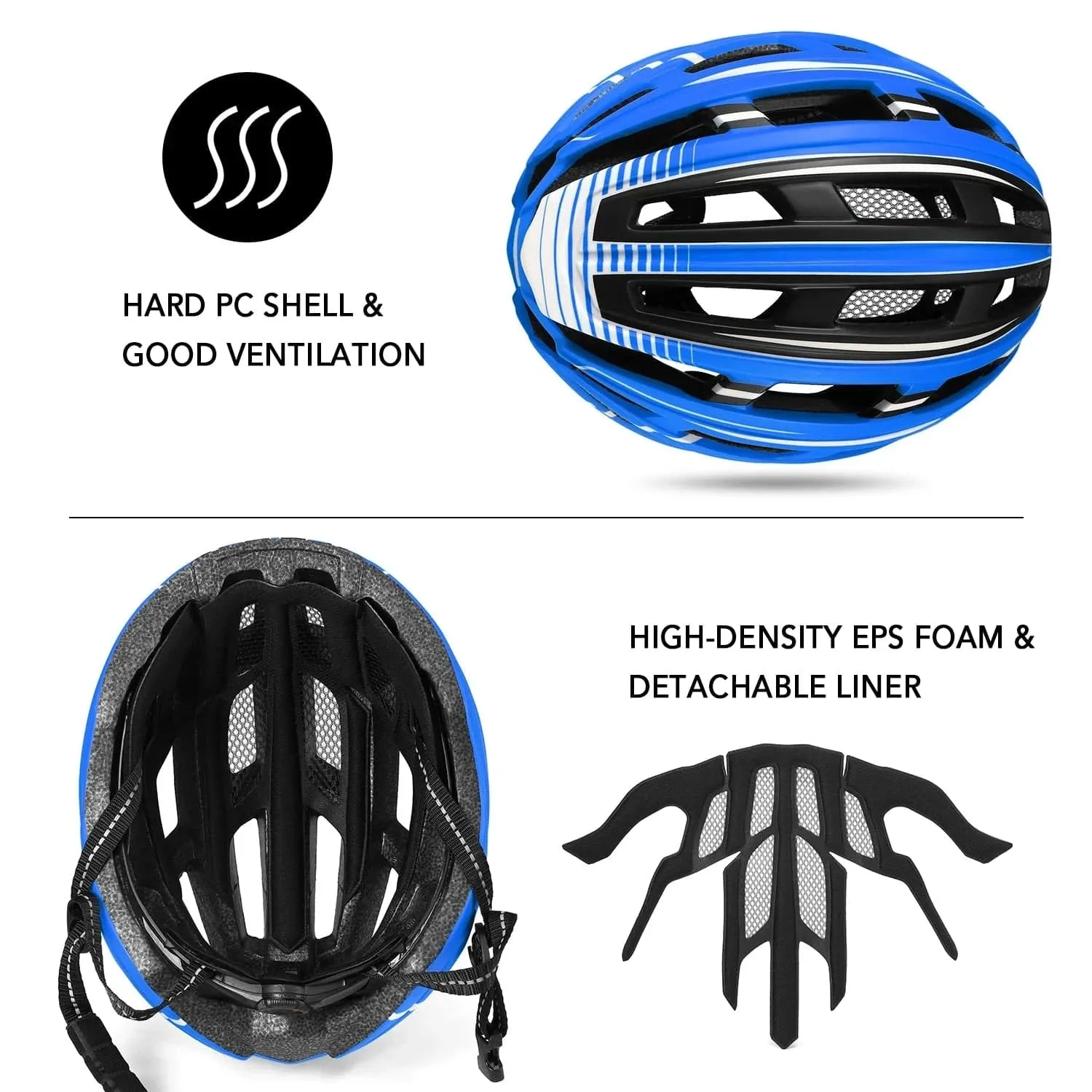 Lixada Bicycle Helmet LED Moutain Road USB Rechargeable Light Cycling Helmet For Man Sun Visor Goggles Men MTB Bike Headgear