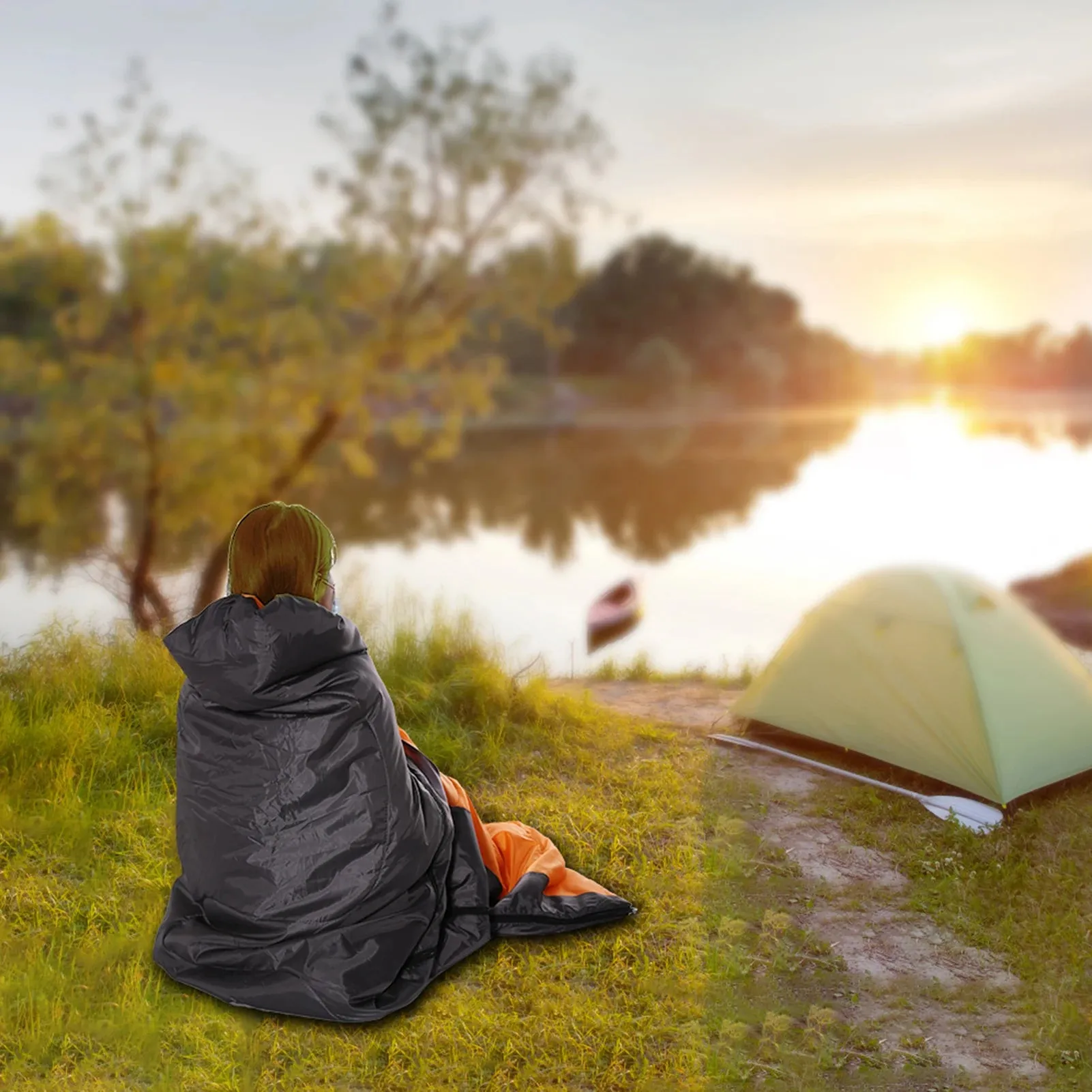 Lixada Sleeping Bag 4-Season Camping Warm Sleeping Bag Waterproof with Storage Bag for All Season Hiking Outdoor Adventure