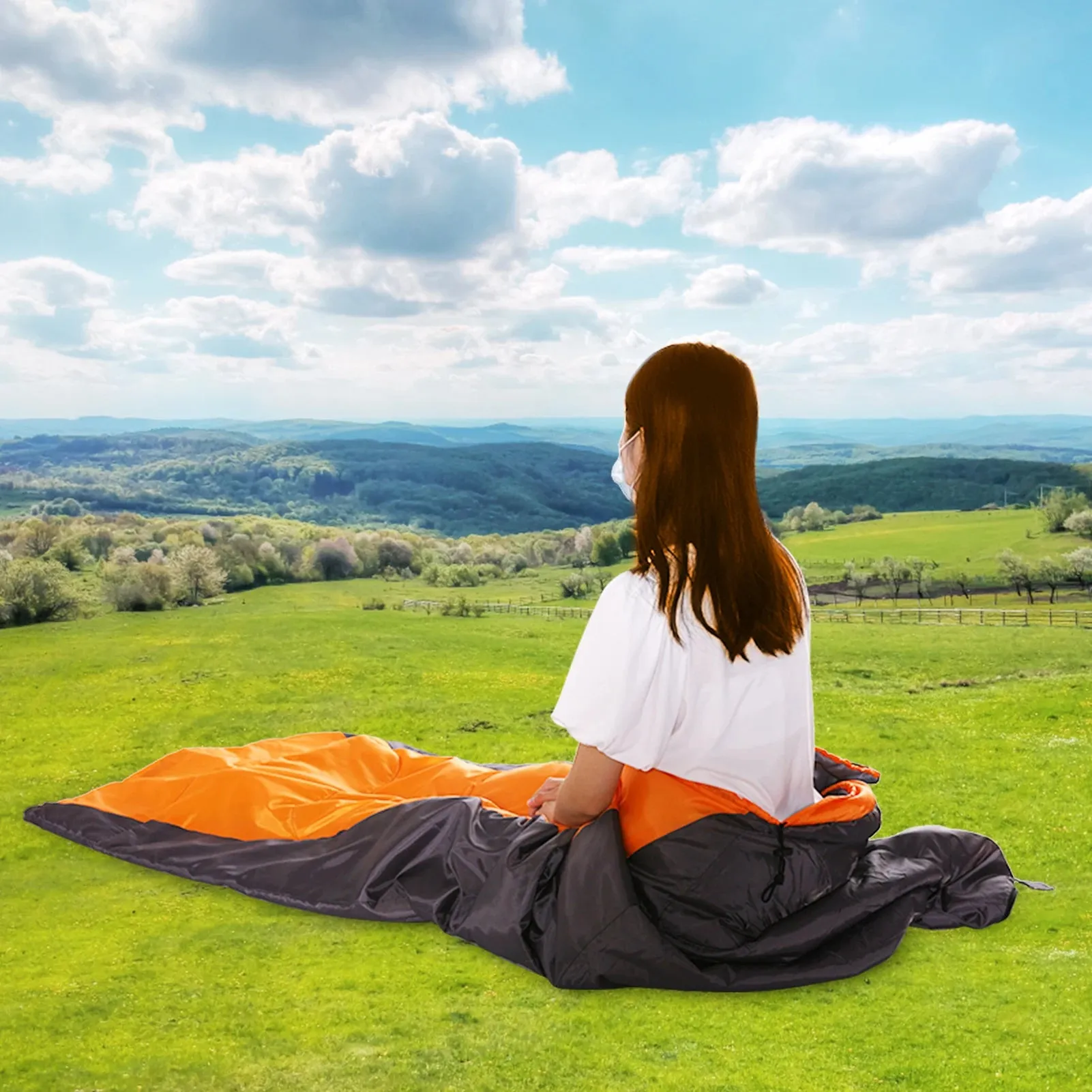 Lixada Sleeping Bag 4-Season Camping Warm Sleeping Bag Waterproof with Storage Bag for All Season Hiking Outdoor Adventure