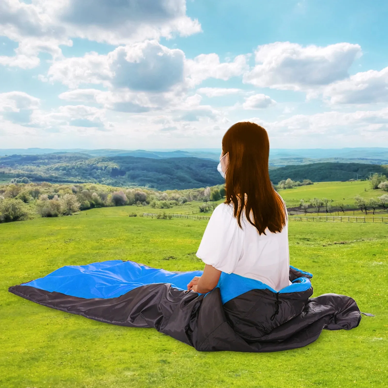 Lixada Sleeping Bag 4-Season Camping Warm Sleeping Bag Waterproof with Storage Bag for All Season Hiking Outdoor Adventure