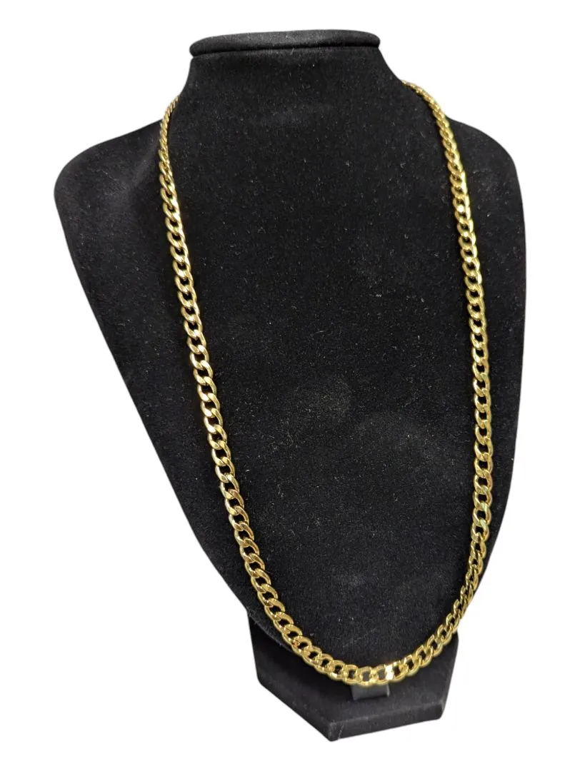 Long Chained Stainless Steel Gold Necklace