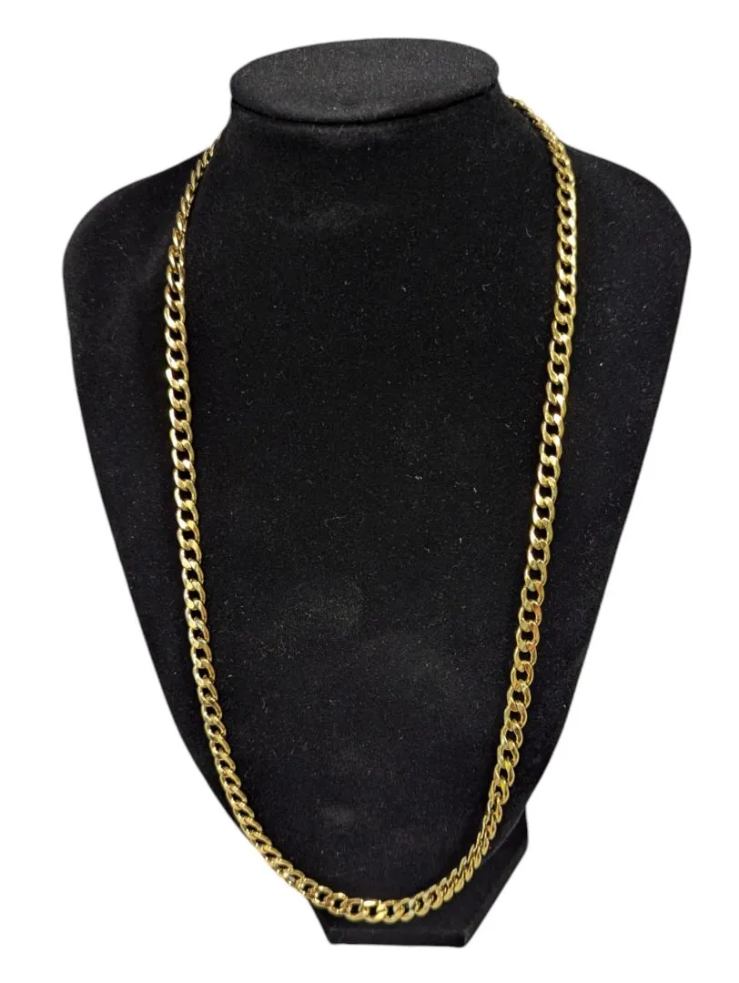 Long Chained Stainless Steel Gold Necklace
