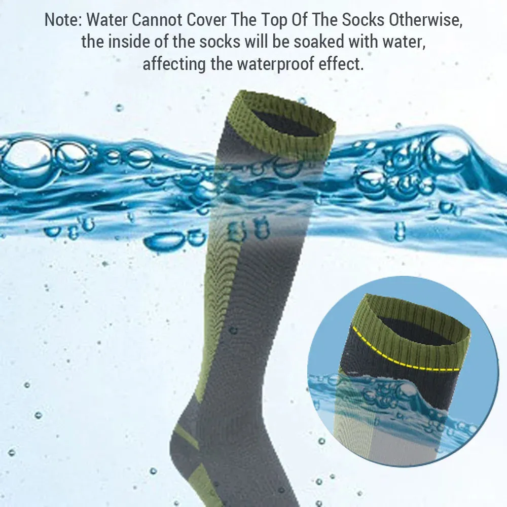 Long Tube Socks Waterproof Socks for Outdoor Activities Hiking Cycling Camping Keep Feet Warm and Dry