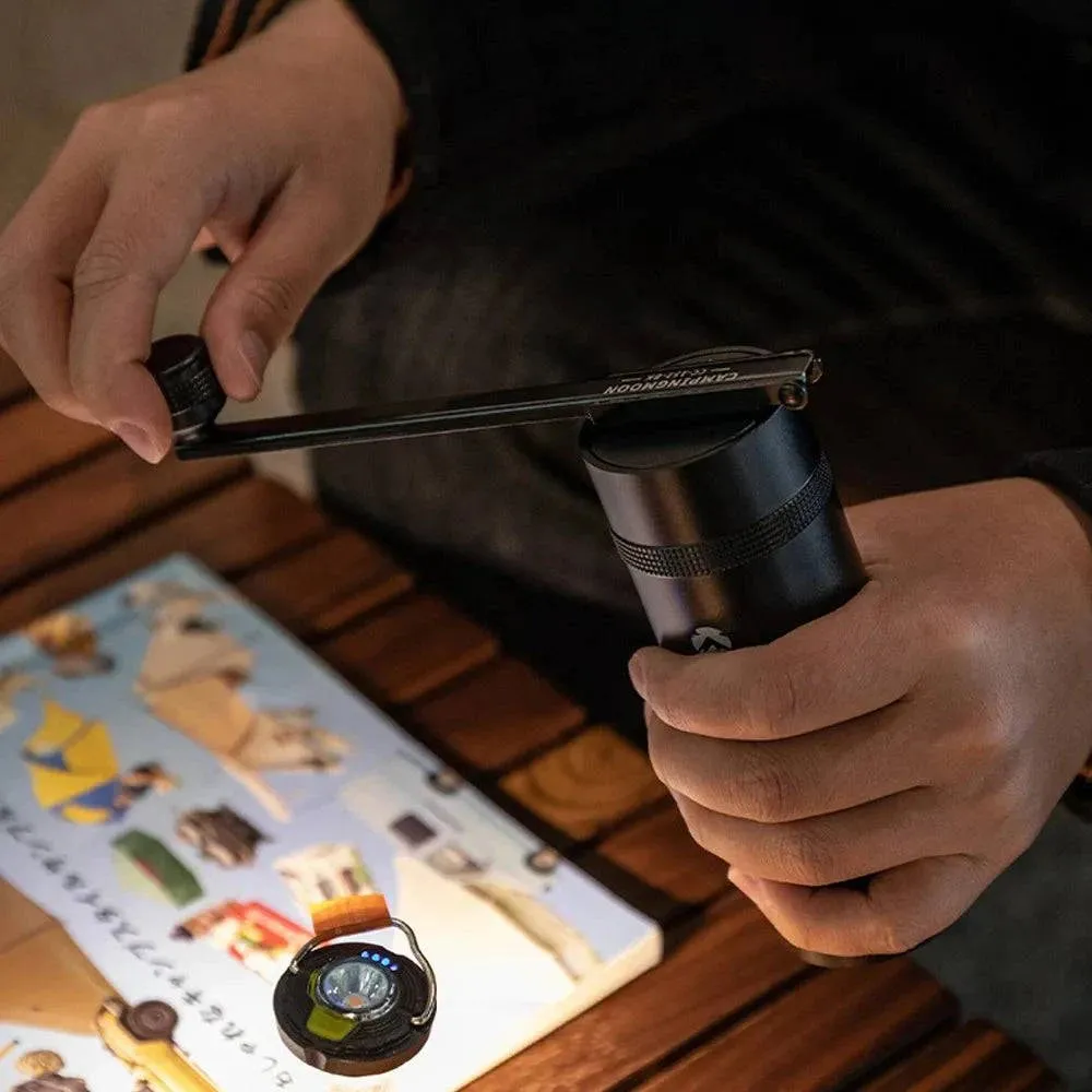 Manual Coffee Grinder Stainless Steel Conical Burr Coffee Grinder with Folding Handle for Camping