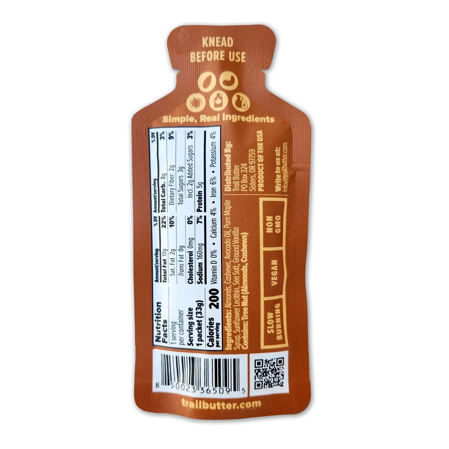 Maple Syrup & Sea Salt Almond Cashew  -  1.15oz Packets