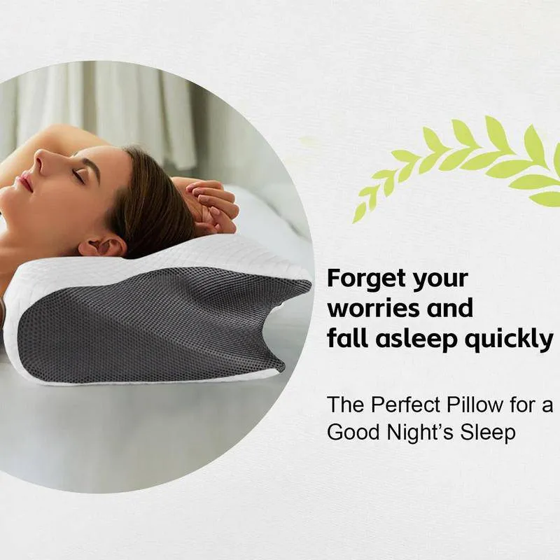 Memory Foam Neck Pillow, 1 Count Soft Comfortable Neck Support Pillow, Halloween Decor Neck Rest Cushion for Sleeping, Sleeping Pillow, Soft Neck Pillow, Bedroom Accessories, Boyfriend Gifts, Halloween Gifts