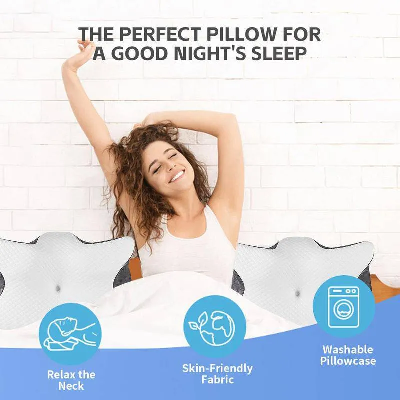 Memory Foam Neck Pillow, 1 Count Soft Comfortable Neck Support Pillow, Halloween Decor Neck Rest Cushion for Sleeping, Sleeping Pillow, Soft Neck Pillow, Bedroom Accessories, Boyfriend Gifts, Halloween Gifts