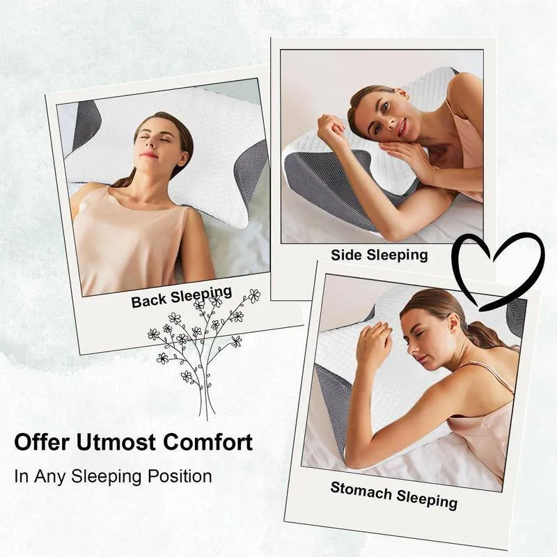 Memory Foam Neck Pillow, 1 Count Soft Comfortable Neck Support Pillow, Halloween Decor Neck Rest Cushion for Sleeping, Sleeping Pillow, Soft Neck Pillow, Bedroom Accessories, Boyfriend Gifts, Halloween Gifts