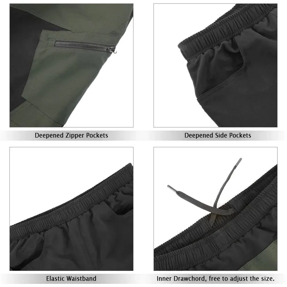 Men 3D Padded Mountain Bike Cycling Shorts Breathable Loose-Fit Outdoor Sports MTB Cycling Running Shorts