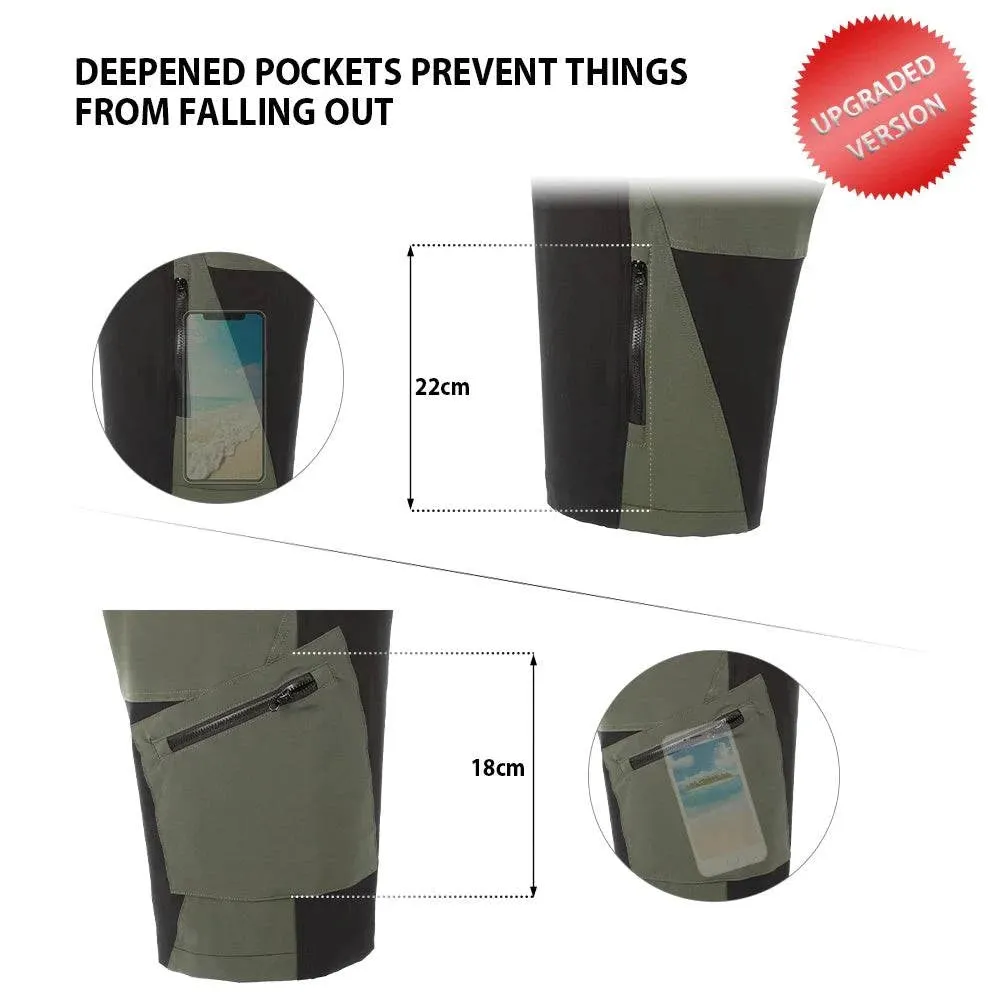 Men 3D Padded Mountain Bike Cycling Shorts Breathable Loose-Fit Outdoor Sports MTB Cycling Running Shorts