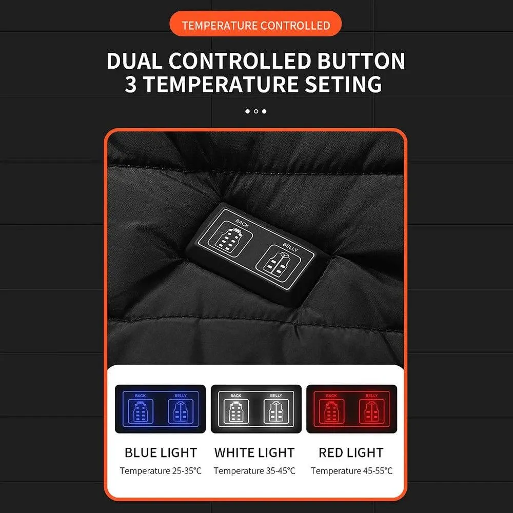 Men Women HeatIng Jacket Heated Vest 15-Zone Winter Electric Thermal Vest Washable Winter Jacket Clothes with 3 Heating Levels
