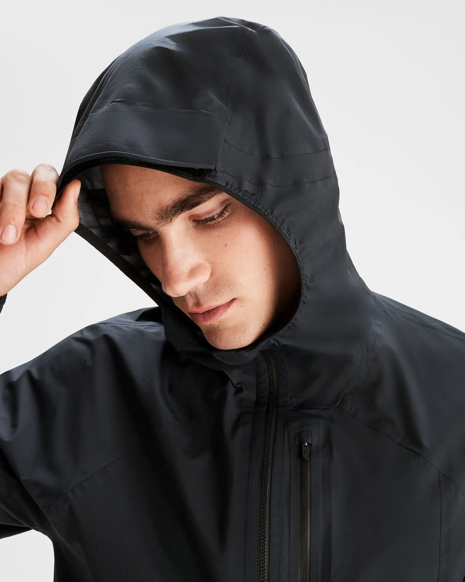 Men's Seeker 2.5L Rain Jacket - Black Stingray