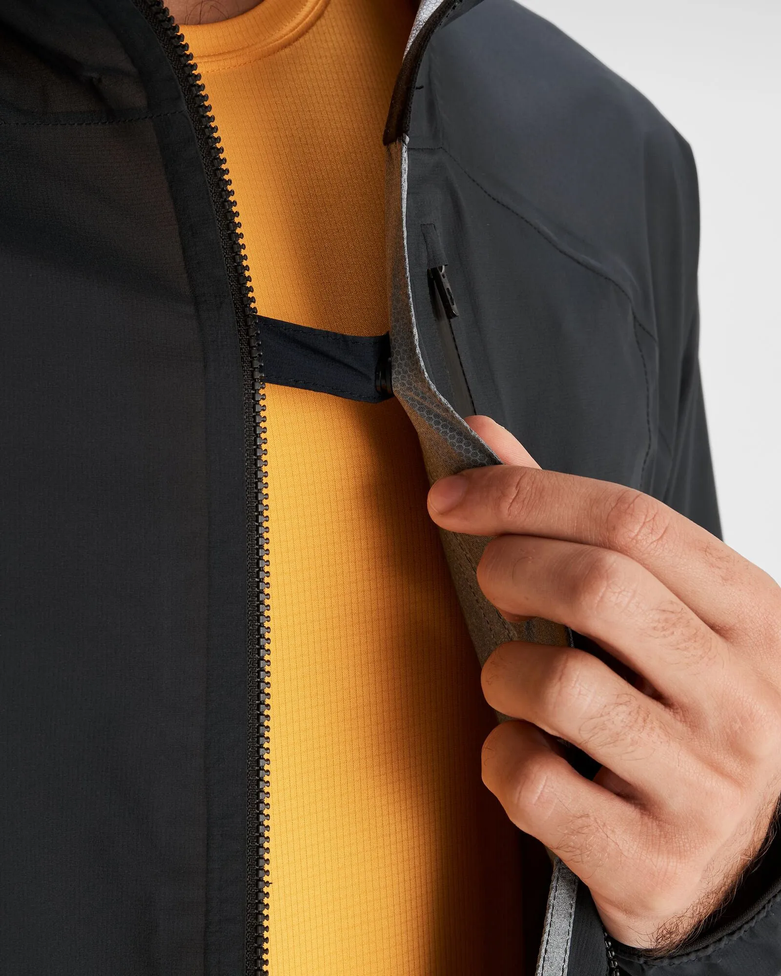 Men's Seeker 2.5L Rain Jacket - Black Stingray