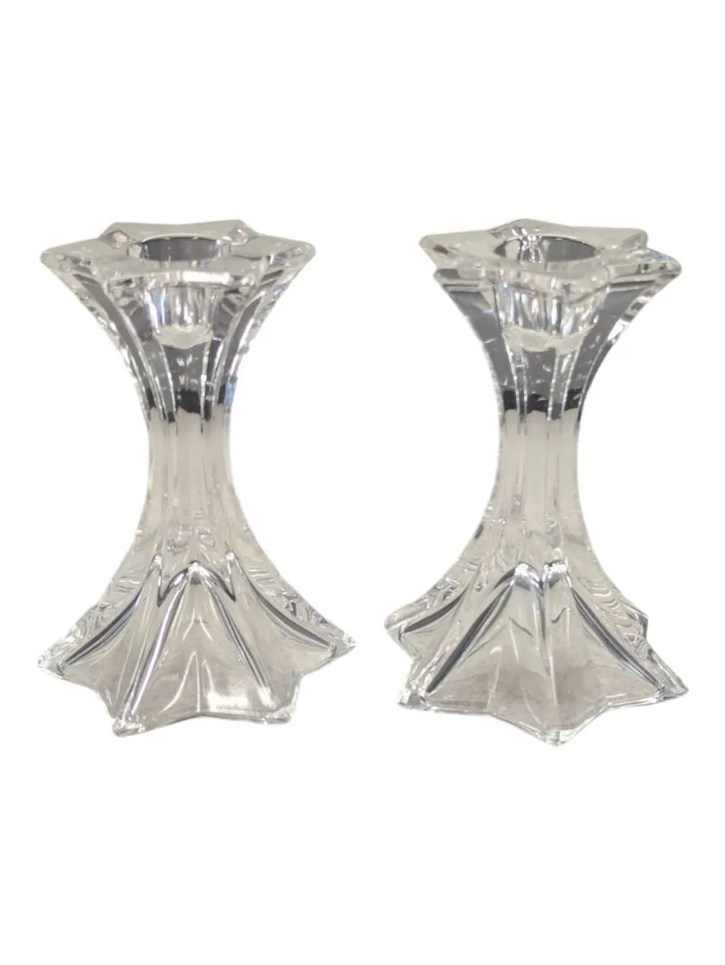 Mikasa Austria Set of 2 Firestar Crystal Candle Holders