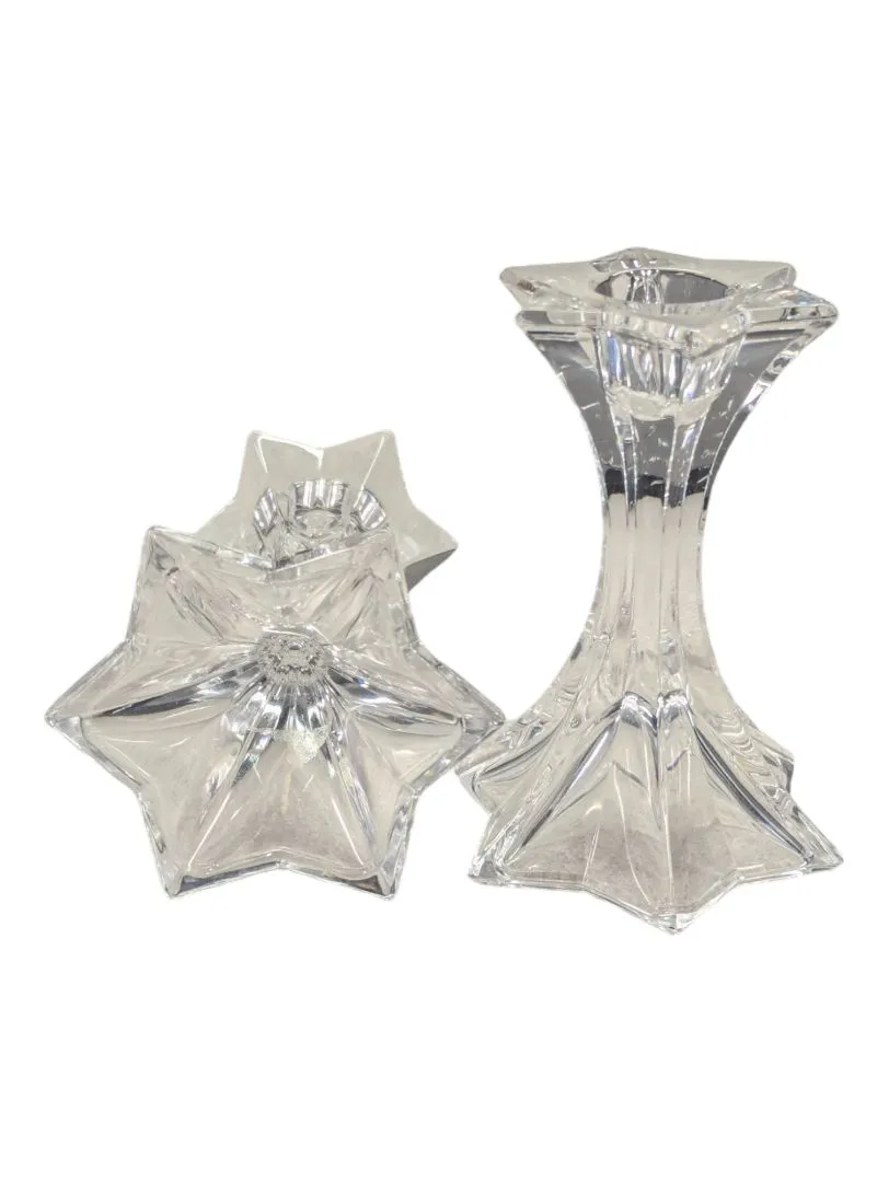Mikasa Austria Set of 2 Firestar Crystal Candle Holders
