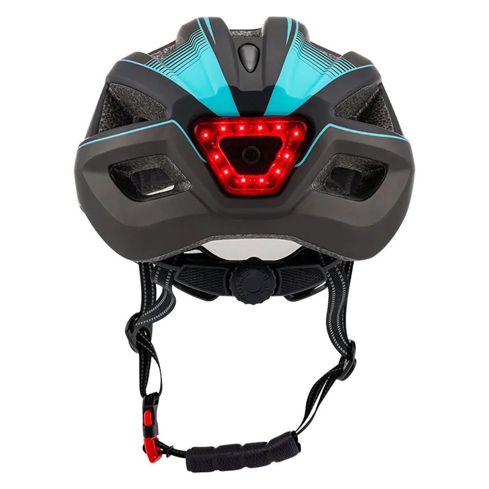 Mountain Bike Helmet One-piece Structure Cycling Helmets with Detachable Magnetic Goggles and USB Rechargeable Rear Light