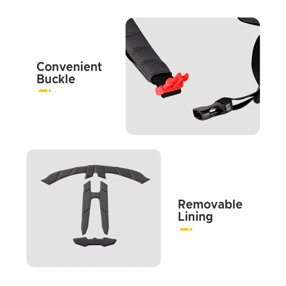 Mountain Bike Helmet One-piece Structure Cycling Helmets with Detachable Magnetic Goggles and USB Rechargeable Rear Light